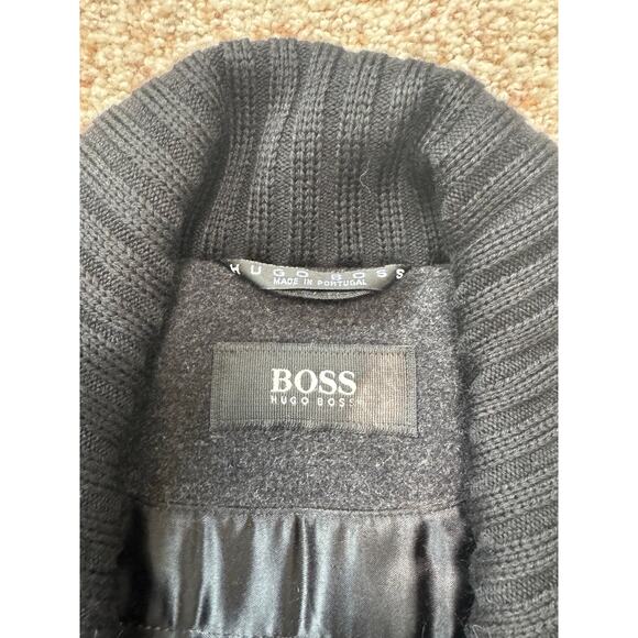 Vintage Designer HUGO BOSS WOOL Blend coat, size Men's XL, 80's/90's - Picture 4 of 13